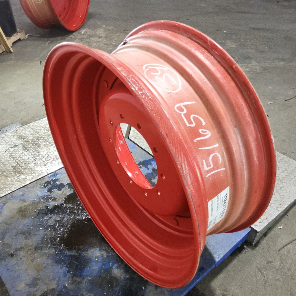13"W x 34"D, Fendt/Agco Red 12-Hole Waffle Wheel (Groups of 2 Bolts)
