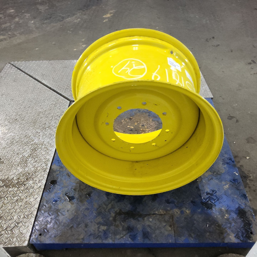 15"W x 24"D, John Deere Yellow 8-Hole Formed Plate
