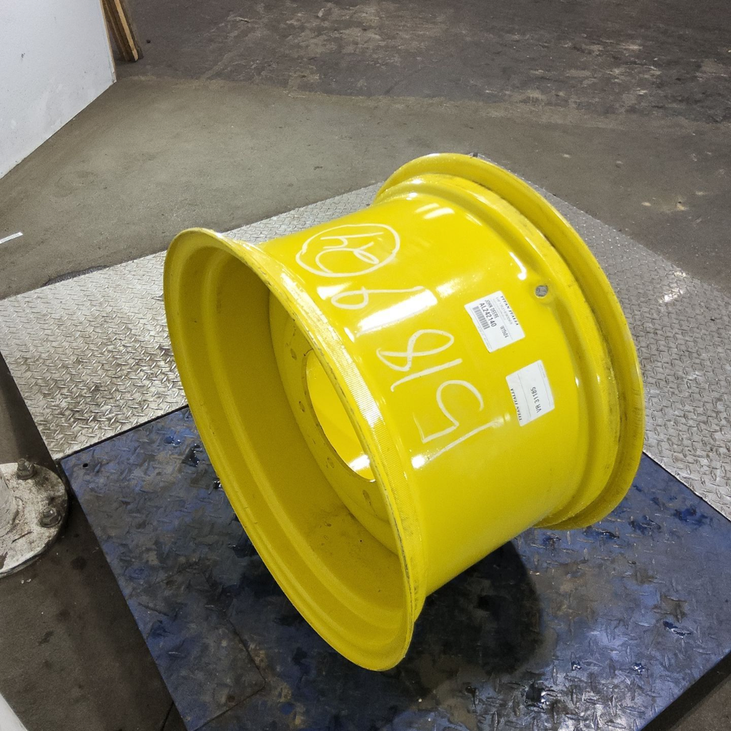 15"W x 24"D, John Deere Yellow 8-Hole Formed Plate