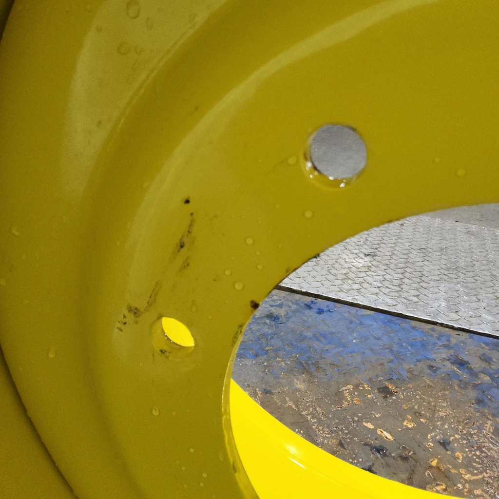 15"W x 24"D, John Deere Yellow 8-Hole Formed Plate