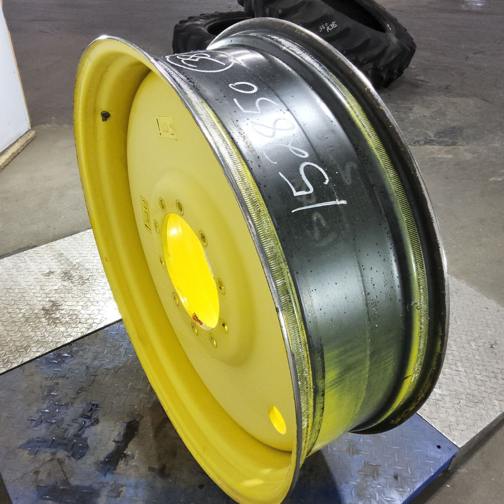 12"W x 38"D, John Deere Yellow 10-Hole Formed Plate