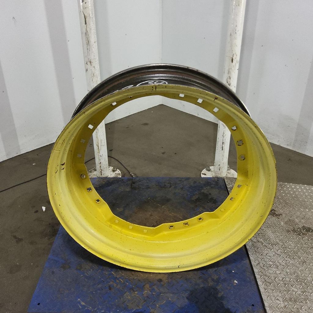 10"W x 34"D, John Deere Yellow 12-Hole Waffle Wheel (Groups of 3 bolts)
