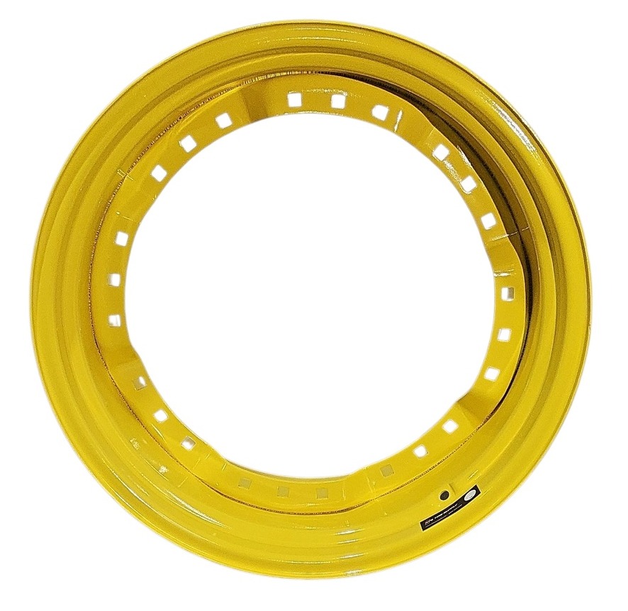15"W x 28"D, John Deere Yellow 12-Hole Waffle Wheel (Groups of 3 bolts)
