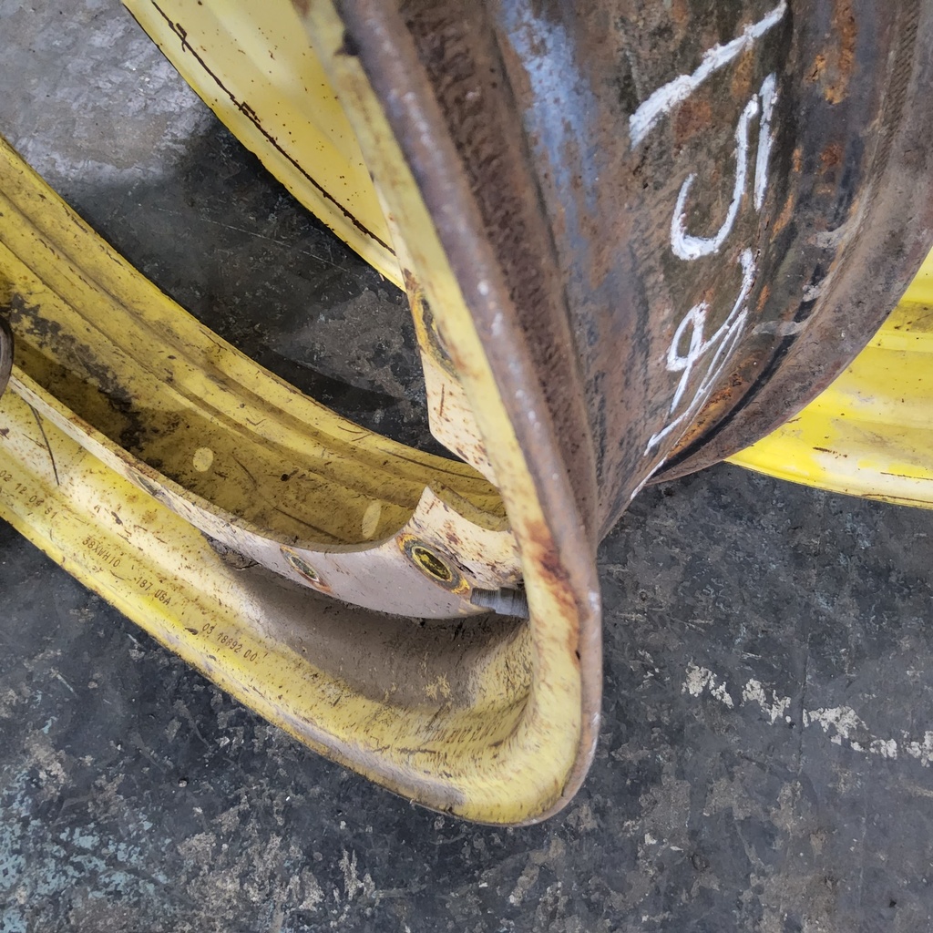 10"W x 38"D, John Deere Yellow 12-Hole Stub Disc