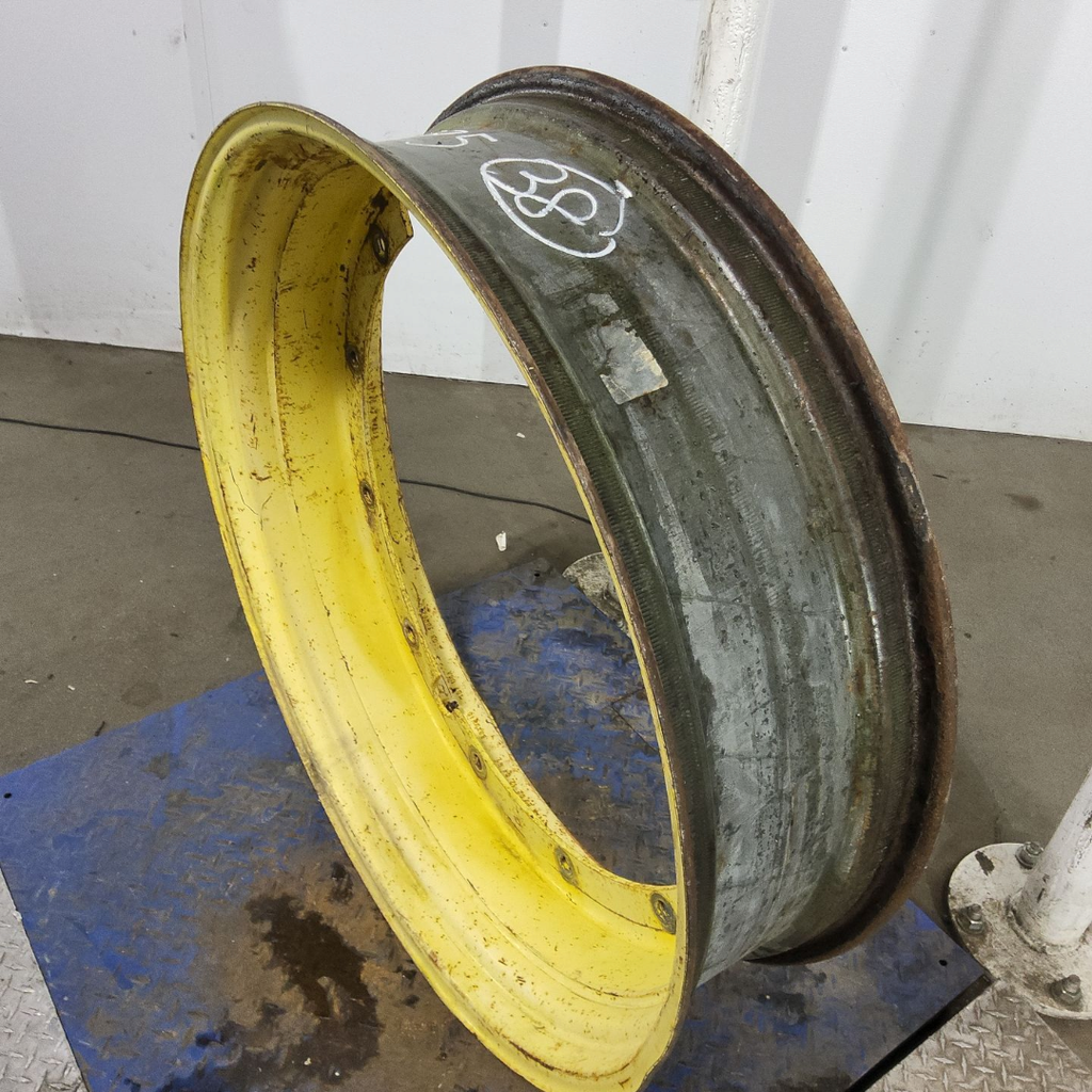 10"W x 38"D, John Deere Yellow 12-Hole Stub Disc