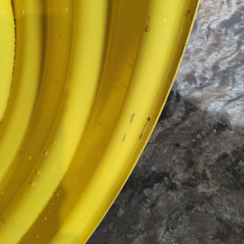 15"W x 30"D, John Deere Yellow 12-Hole Waffle Wheel (Groups of 3 bolts)