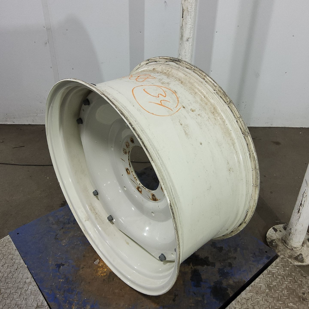 16"W x 34"D, New Holland White 8-Hole Waffle Wheel (Groups of 2 bolts)