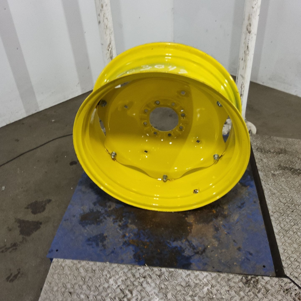 11"W x 28"D, John Deere Yellow 6-Hole Rim, Clamp/Loop Style , 6.25" Offset