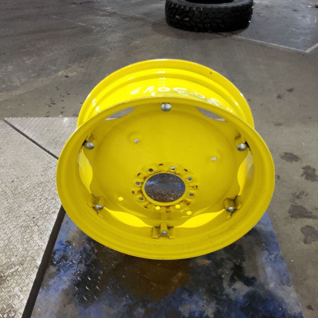 11"W x 28"D, John Deere Yellow 6-Hole Rim, Clamp/Loop Style , 6.25" Offset