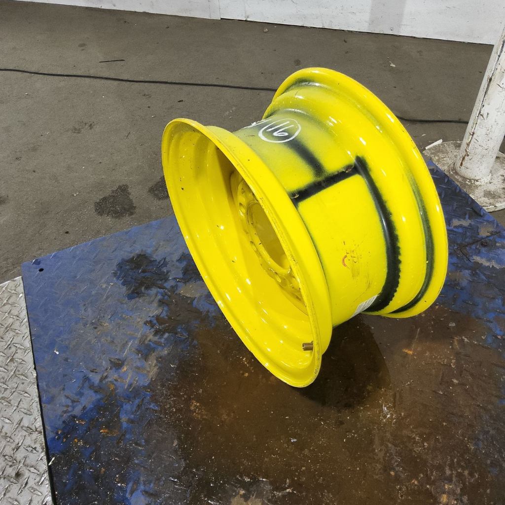 8"W x 16"D, John Deere Yellow 6-Hole Implement , 1.44" Offset