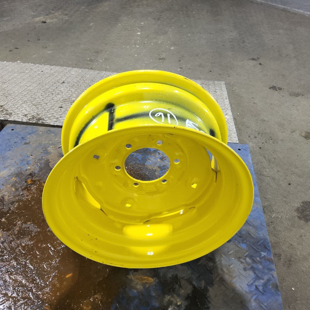 8"W x 16"D, John Deere Yellow 6-Hole Implement , 1.44" Offset