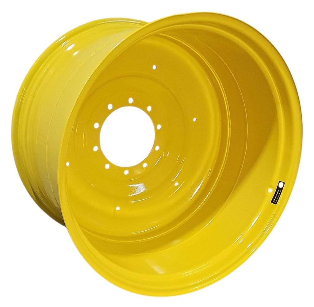 23"W x 38"D, John Deere Yellow 10-Hole Formed Plate , -11.25" Offset
