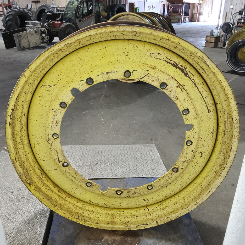 12"W x 50"D, John Deere Yellow 12-Hole Stub Disc , -3.12" Offset