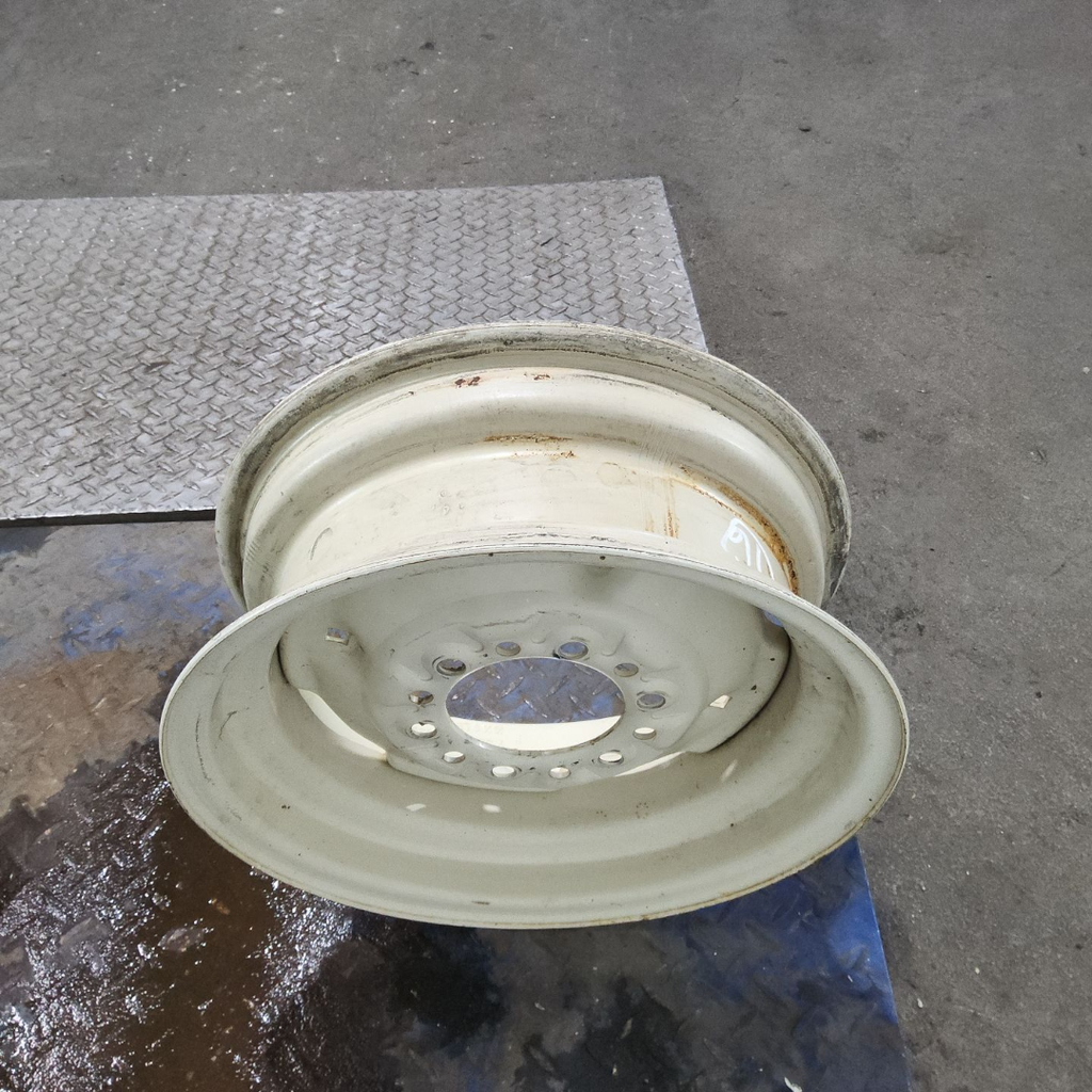 6"W x 16"D, John Deere Yellow 6-Hole Stamped Plate , 1.62" Offset