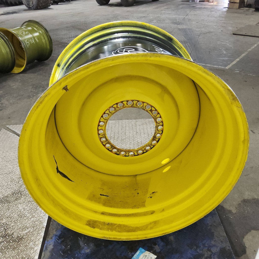 27"W x 38"D, John Deere Yellow 20-Hole Formed Plate , 1" Offset