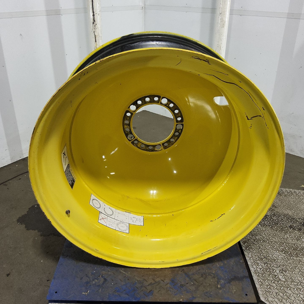 18"W x 42"D, John Deere Yellow 20-Hole Dolly Dual , -15.12" Offset
