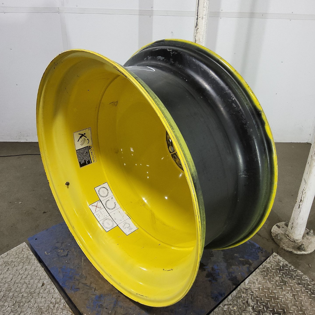 18"W x 42"D, John Deere Yellow 20-Hole Dolly Dual , -15.12" Offset