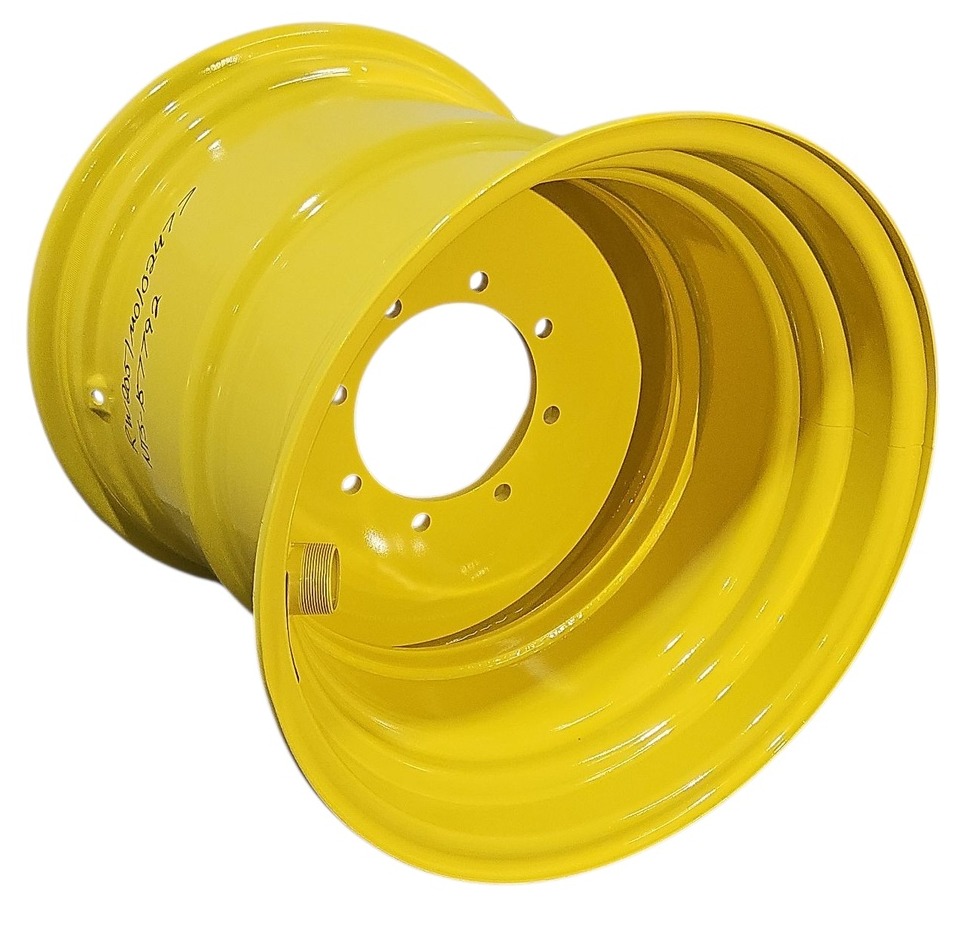 25"W x 26"D, John Deere Yellow 8-Hole Flat Plate , -1" Offset