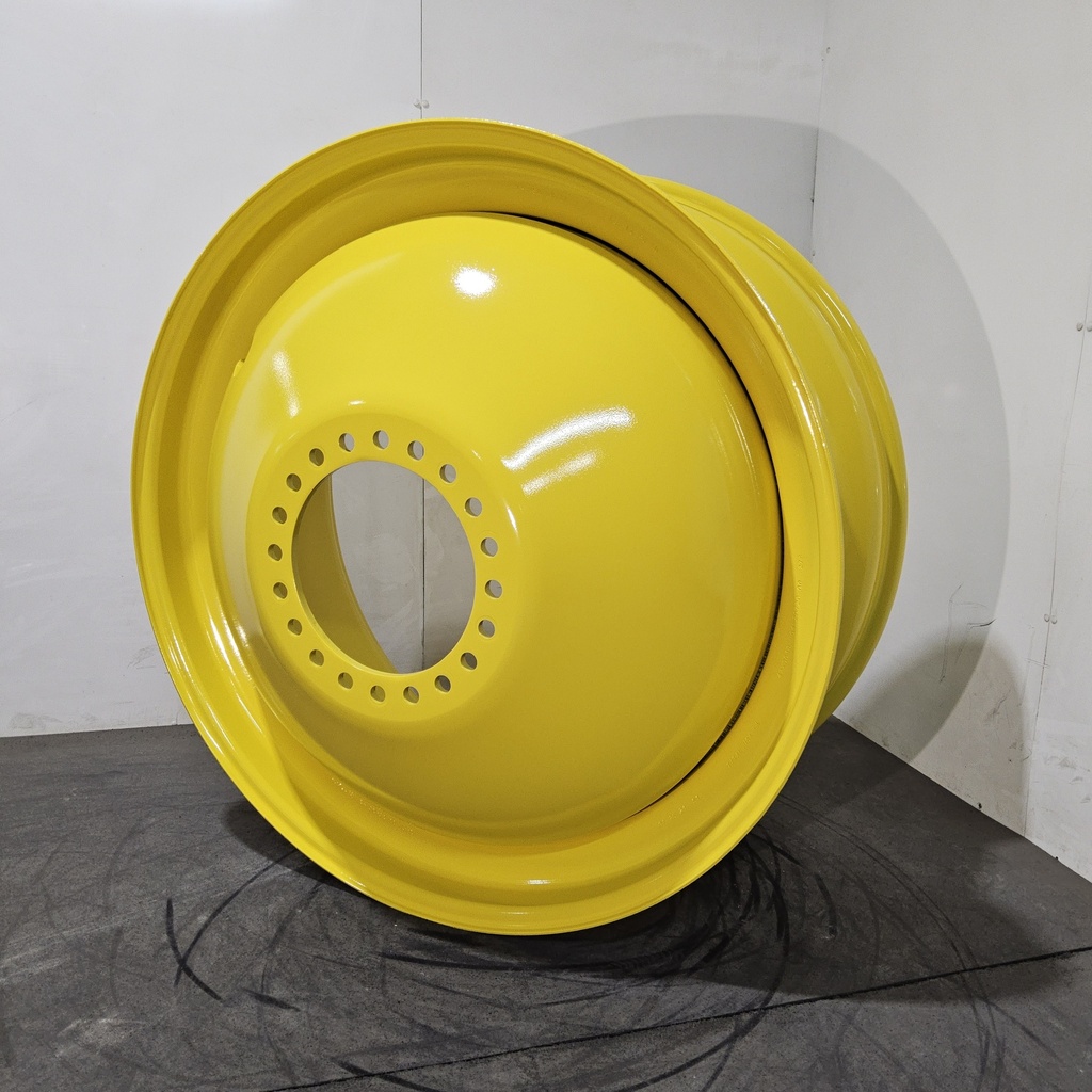 18"W x 42"D, John Deere Yellow 20-Hole Dolly Dual , -15" Offset