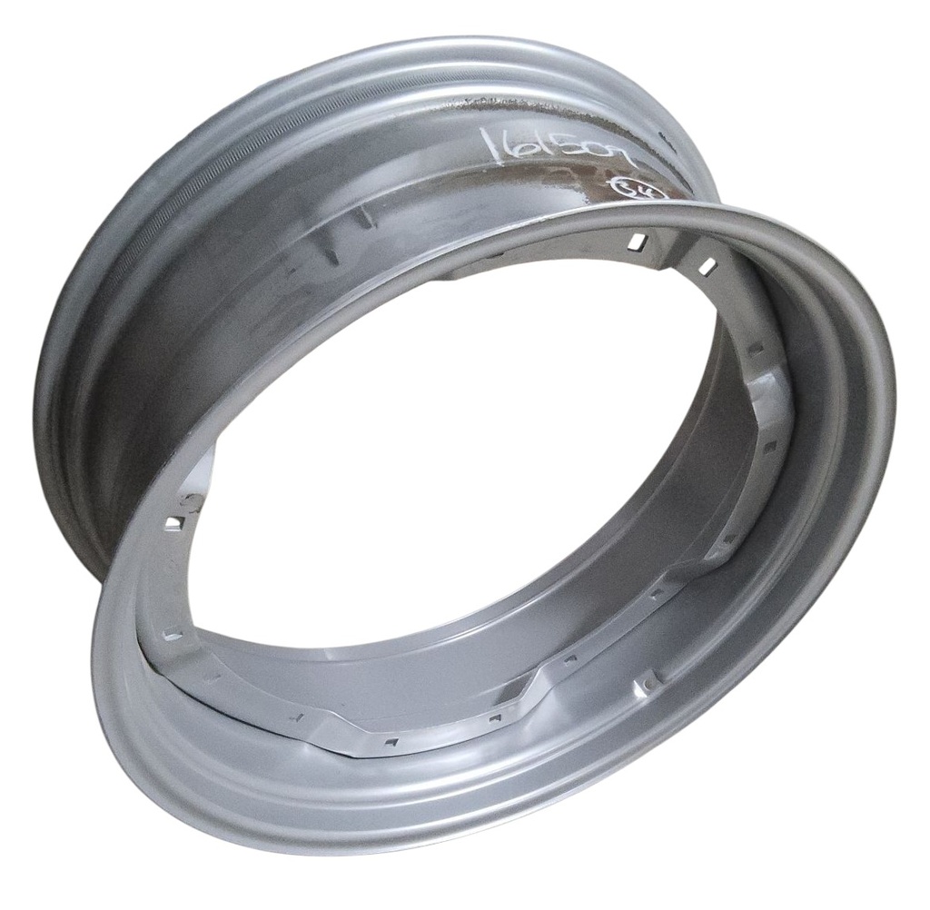 13"W x 34"D, Case IH Silver Mist 8-Hole Waffle Wheel (Groups of 2 Bolts) , 6.88" Offset