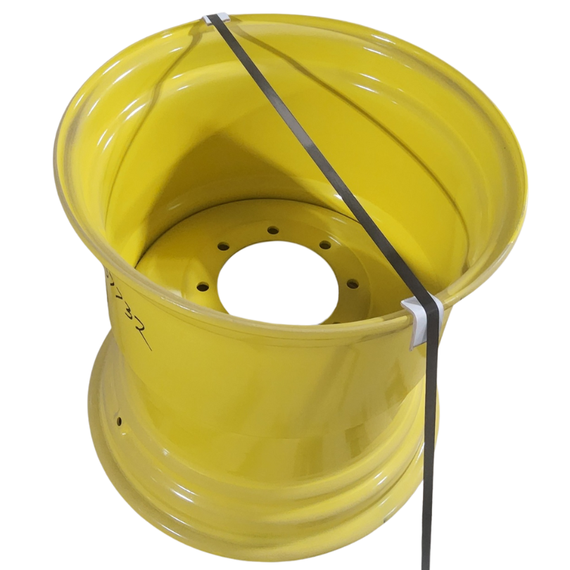 25"W x 26"D, John Deere Yellow 8-Hole Formed Plate , -0.5" Offset