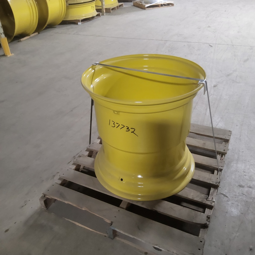 25"W x 26"D, John Deere Yellow 8-Hole Formed Plate , -0.5" Offset