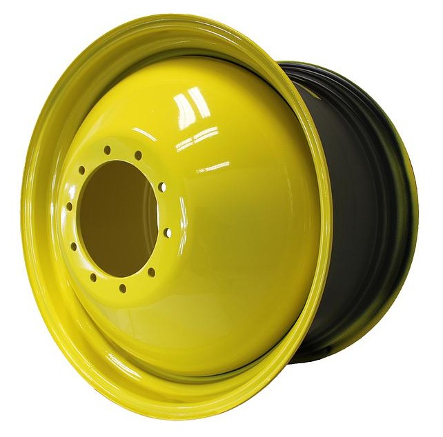 23"W x 38"D, John Deere Yellow 10-Hole Dolly Dual , -16.25" Offset