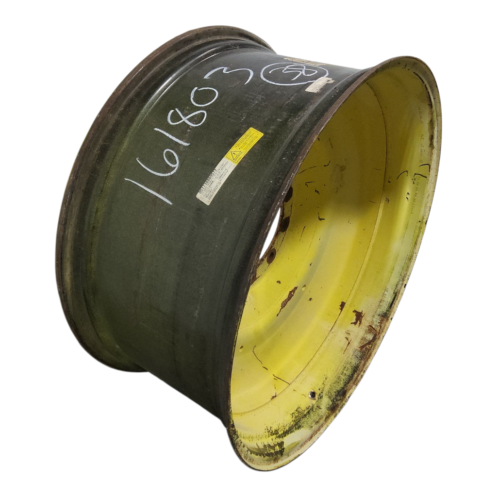 18"W x 38"D, John Deere Yellow 10-Hole Formed Plate , -3.25" Offset