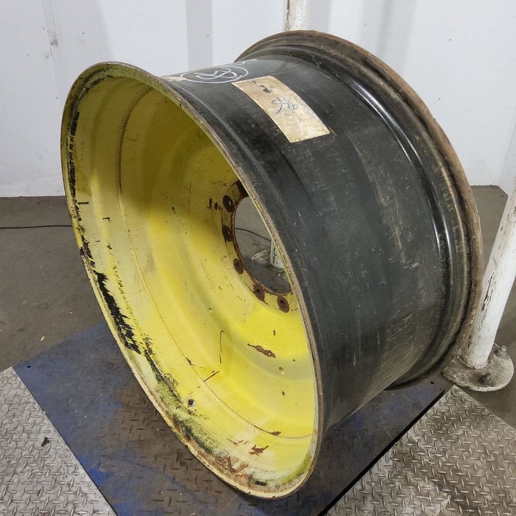 18"W x 38"D, John Deere Yellow 10-Hole Formed Plate , -3.25" Offset