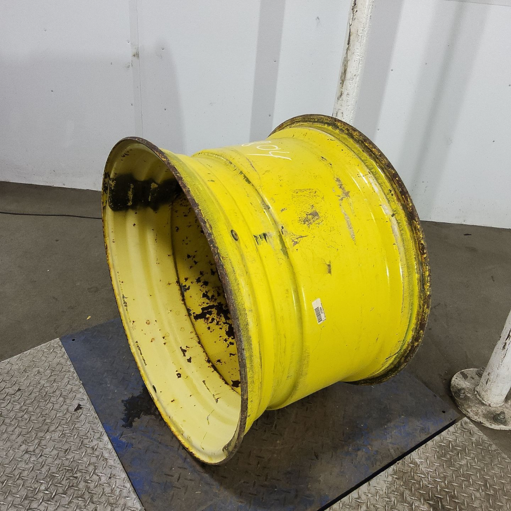 21"W x 32"D, John Deere Yellow 10-Hole Formed Plate , -7.38" Offset