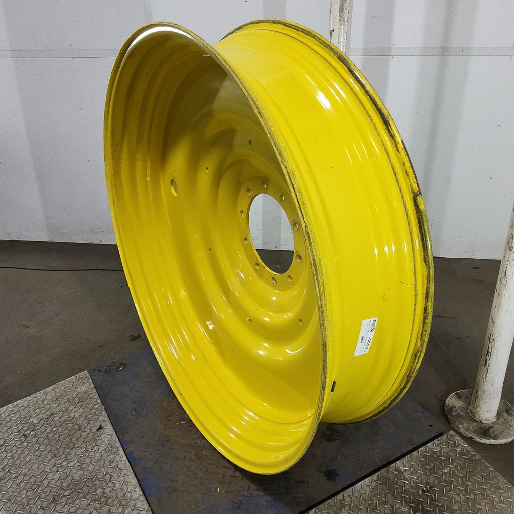 12"W x 50"D, John Deere Yellow 10-Hole Formed Plate , -6.5" Offset