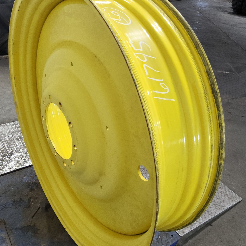 12"W x 50"D, John Deere Yellow 10-Hole Formed Plate , -6.5" Offset