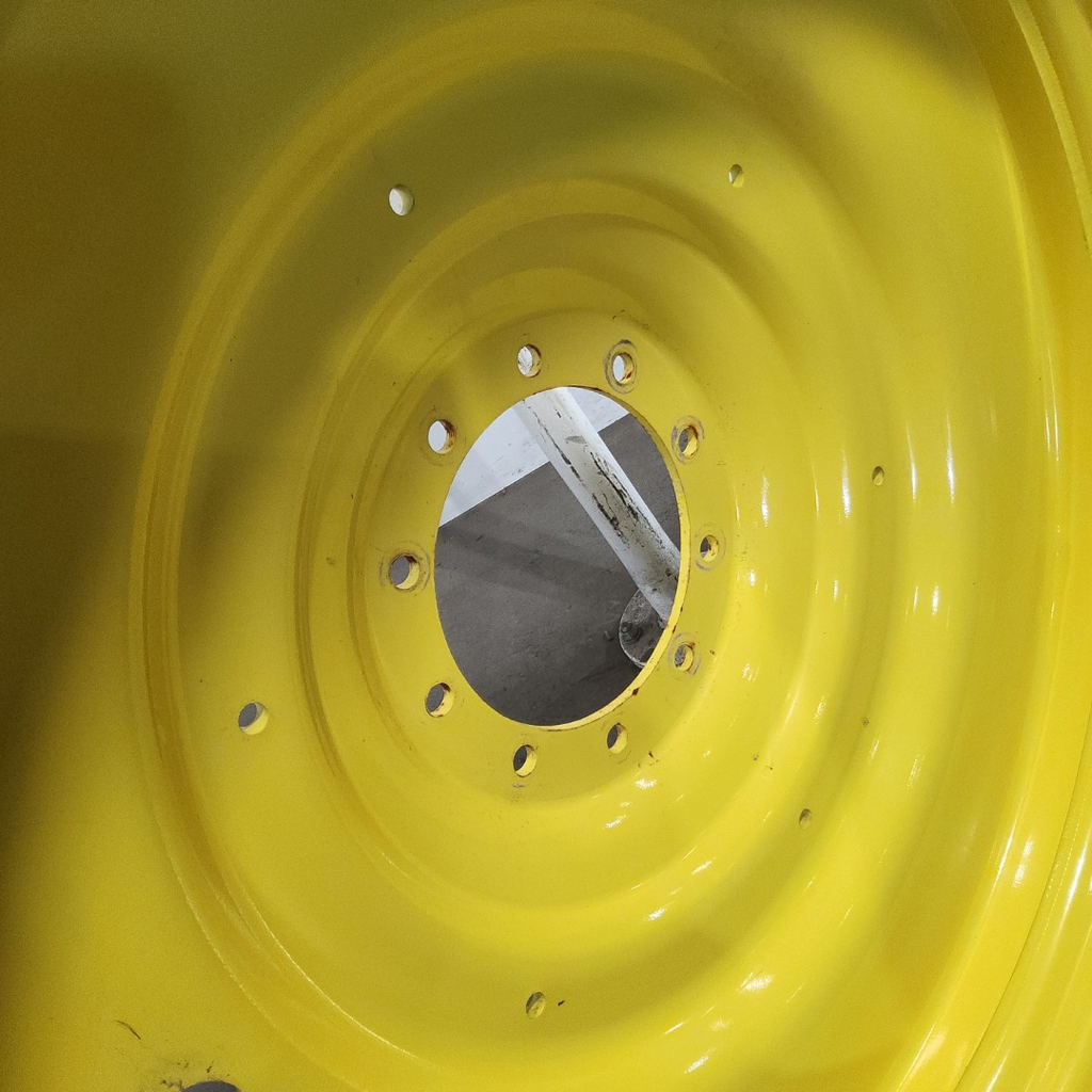 12"W x 50"D, John Deere Yellow 10-Hole Formed Plate , -6.5" Offset