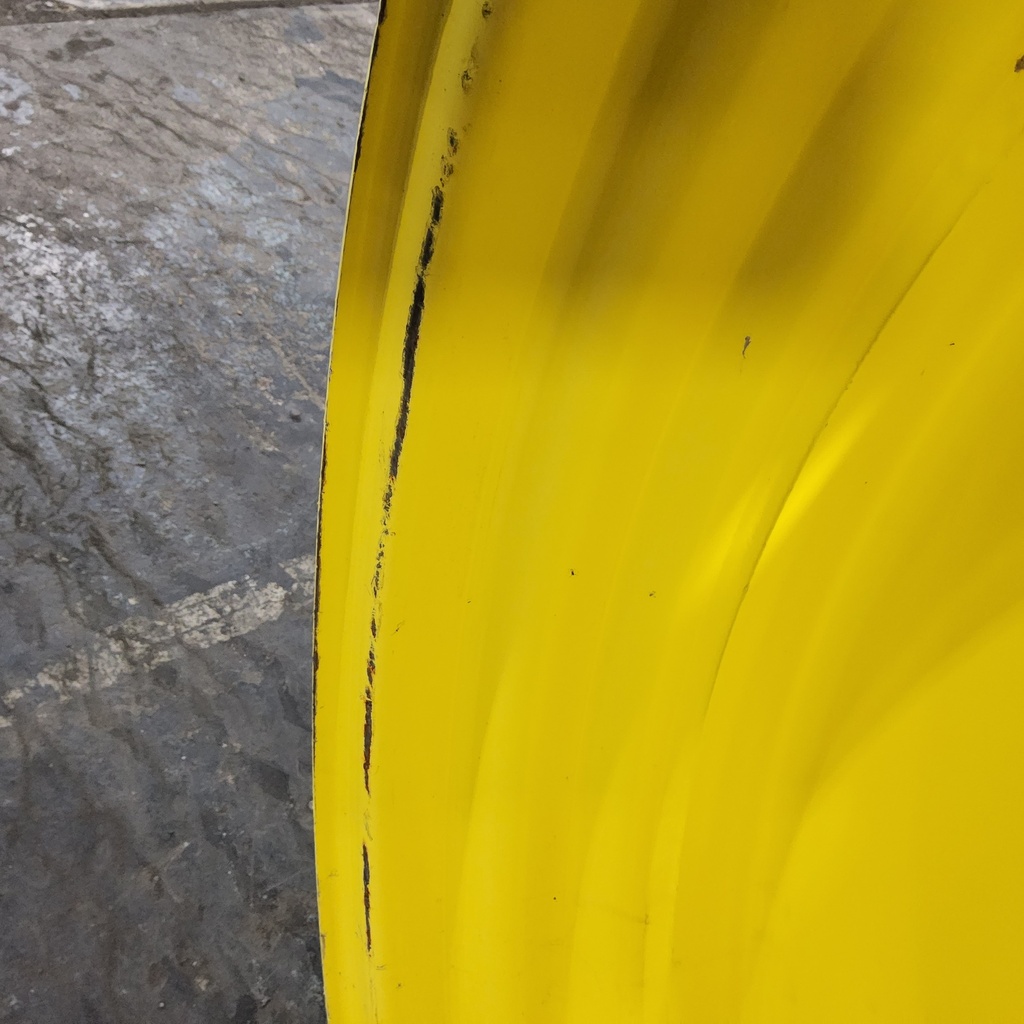 12"W x 50"D, John Deere Yellow 10-Hole Formed Plate , -6.5" Offset