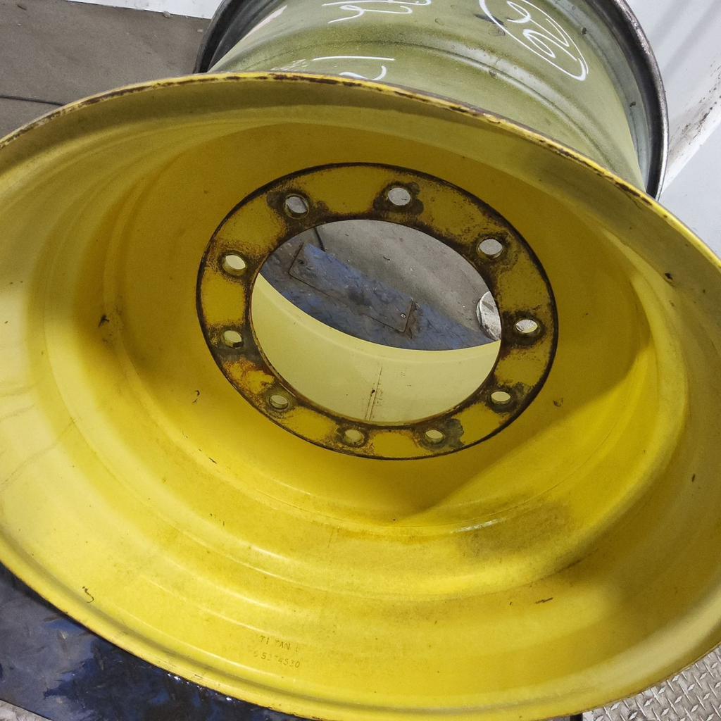 25"W x 26"D, John Deere Yellow 10-Hole Formed Plate , -2.88" Offset