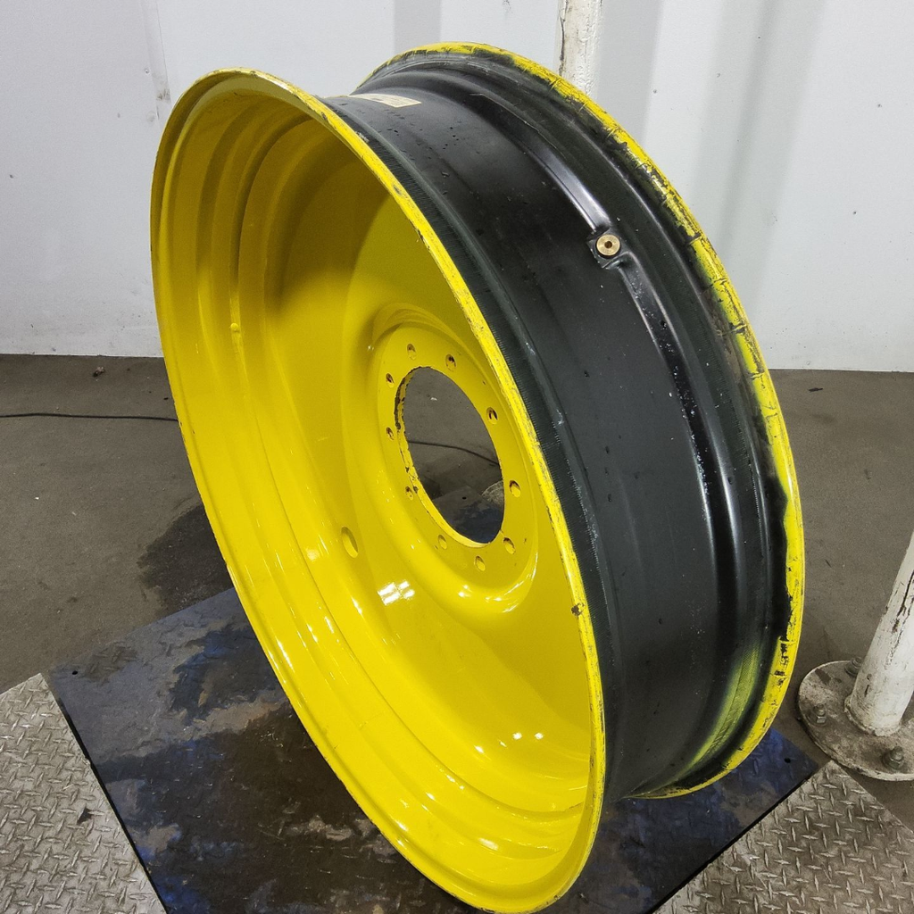 10"W x 42"D, John Deere Yellow 10-Hole Formed Plate Sprayer , 2.88" Offset