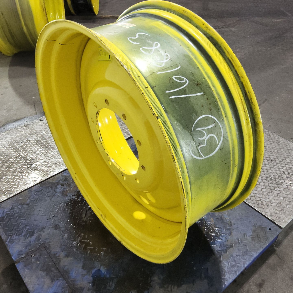 13"W x 34"D, John Deere Yellow 10-Hole Formed Plate Sprayer , 3" Offset