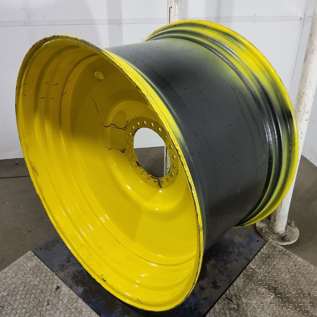 28"W x 46"D, John Deere Yellow 20-Hole Formed Plate , 0.62" Offset