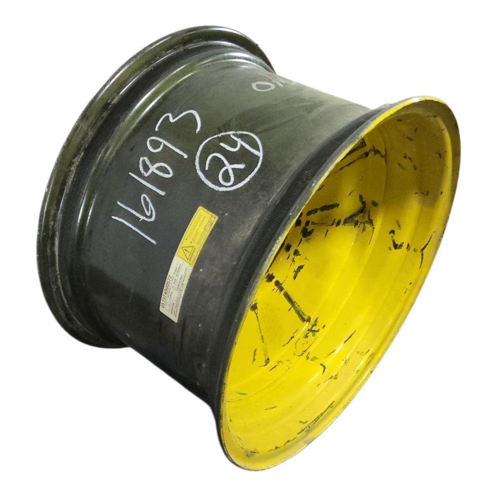 15"W x 24"D, John Deere Yellow 8-Hole Formed Plate , 0.62" Offset