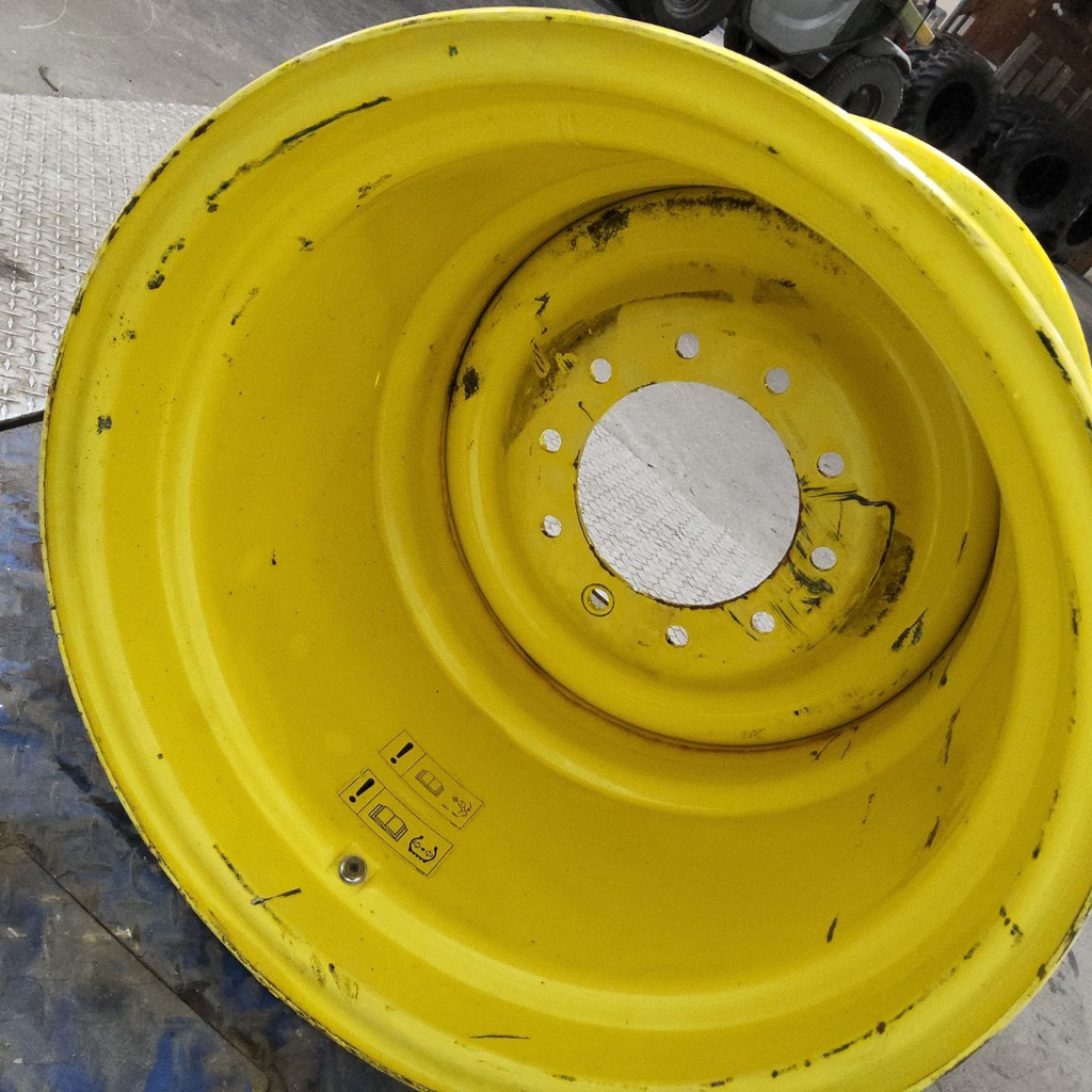 25"W x 26"D, John Deere Yellow 10-Hole Formed Plate , 2.88" Offset