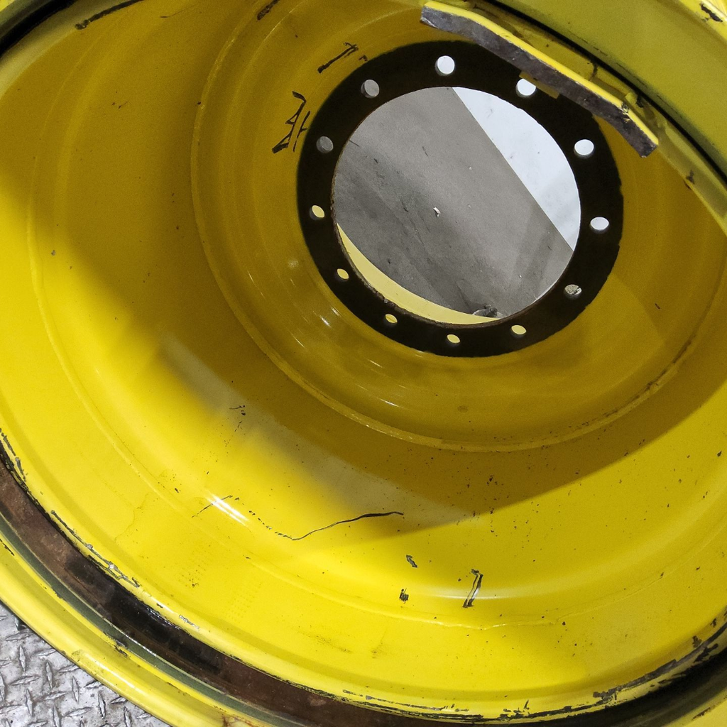 36"W x 32"D, John Deere Yellow 12-Hole 3 Piece Formed Plate , 1.62" Offset