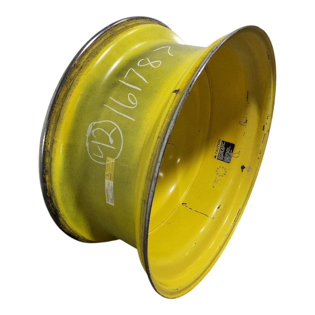 18"W x 42"D, John Deere Yellow 10-Hole Dolly Dual , -13.38" Offset