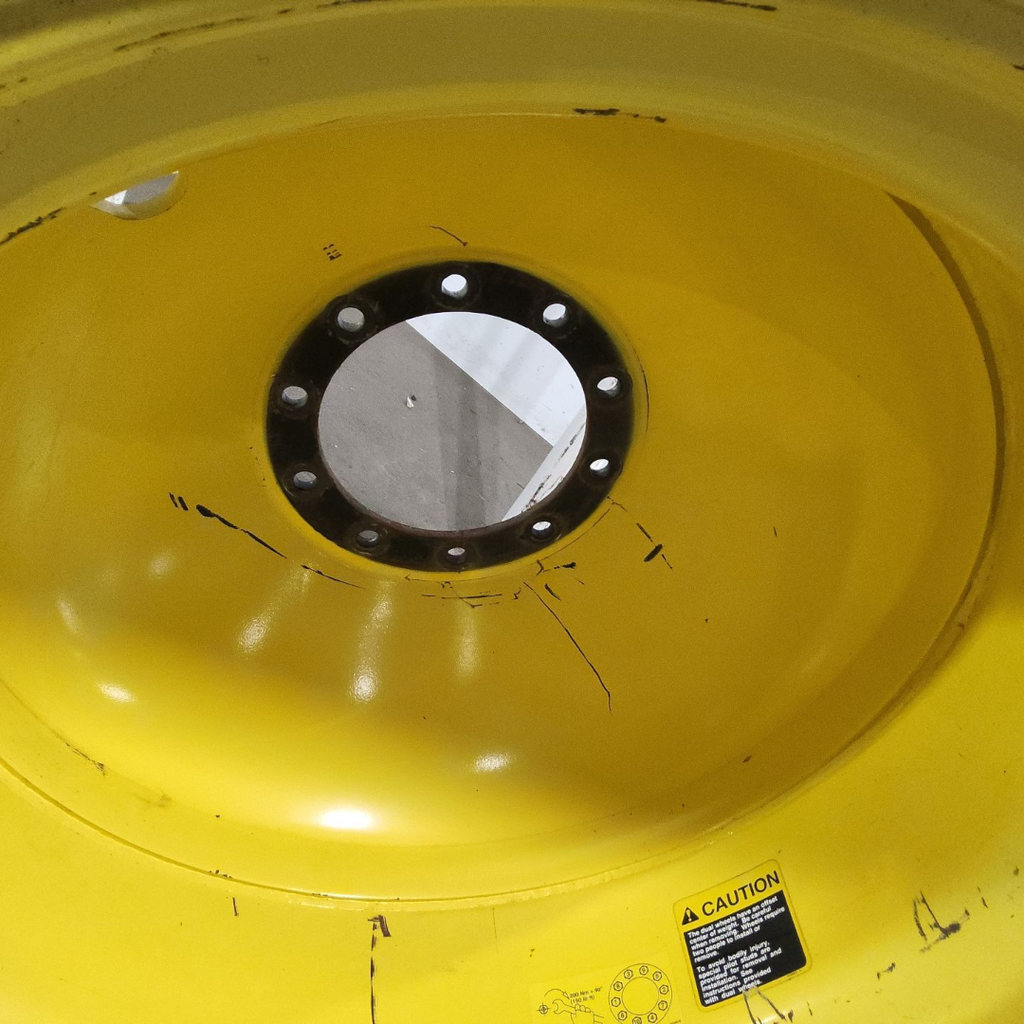 18"W x 42"D, John Deere Yellow 10-Hole Dolly Dual , -13.38" Offset