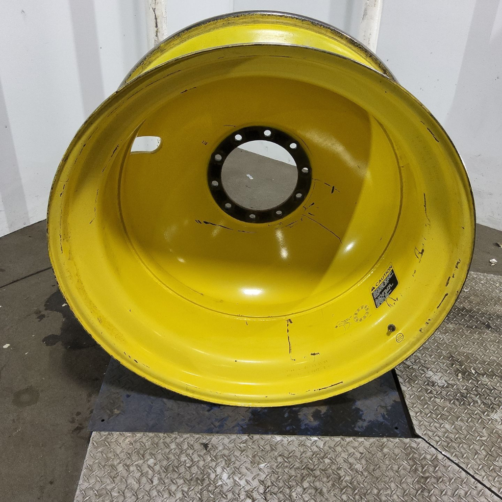 18"W x 42"D, John Deere Yellow 10-Hole Dolly Dual , -13.38" Offset