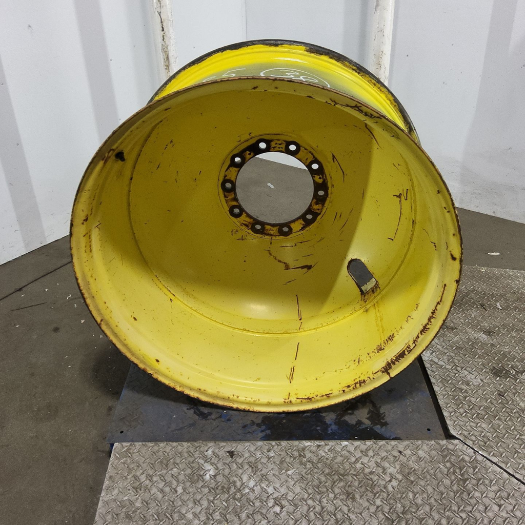 18"W x 38"D, John Deere Yellow 10-Hole Dolly Dual , -13.12" Offset