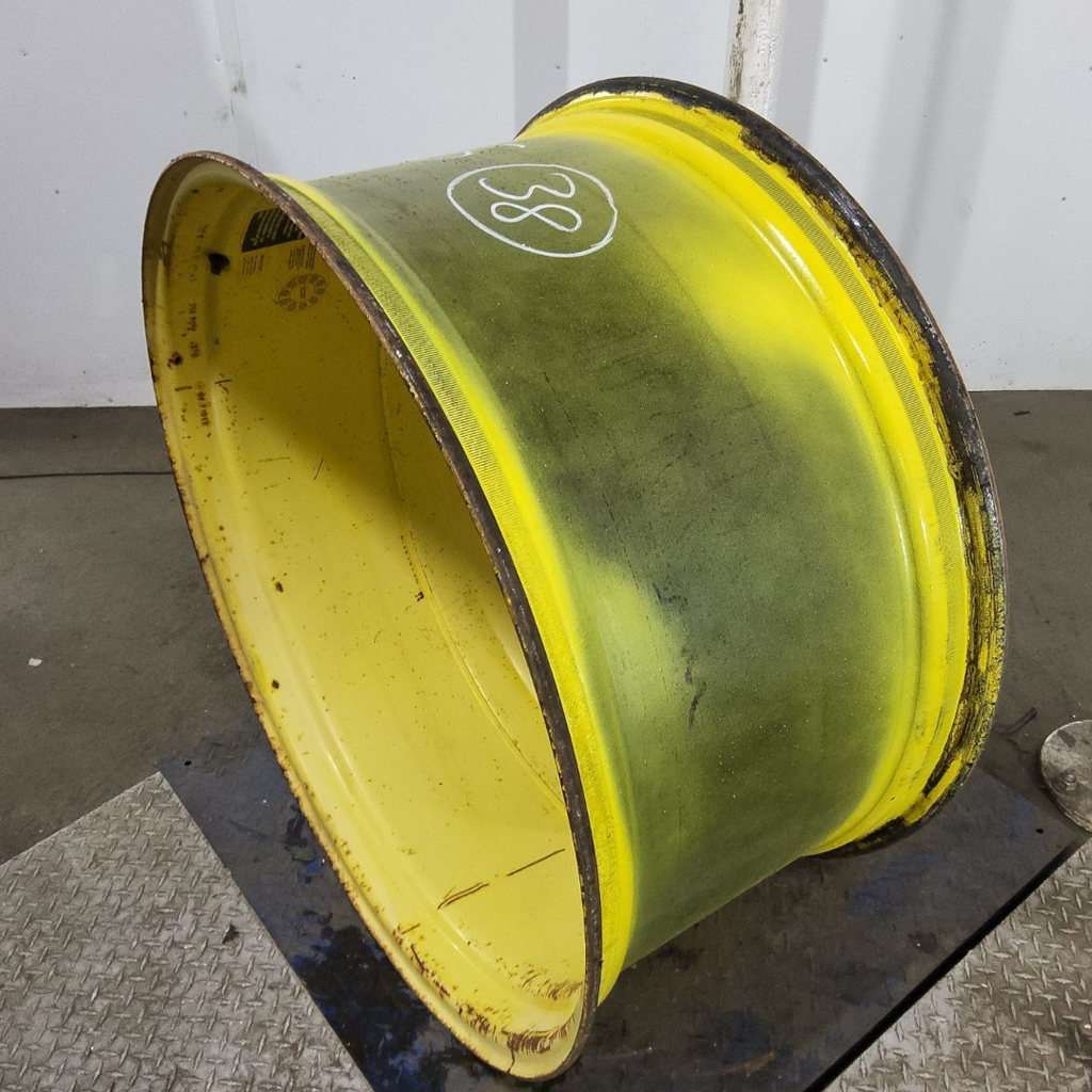 18"W x 38"D, John Deere Yellow 10-Hole Dolly Dual , -13.12" Offset