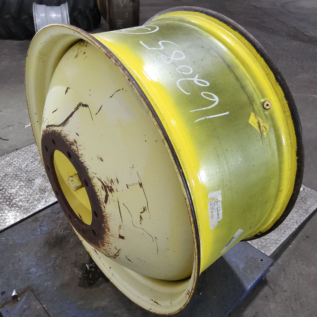 18"W x 38"D, John Deere Yellow 10-Hole Dolly Dual , -13.12" Offset