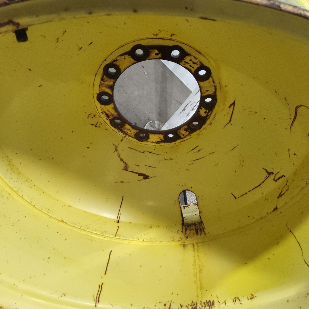 18"W x 38"D, John Deere Yellow 10-Hole Dolly Dual , -13.12" Offset