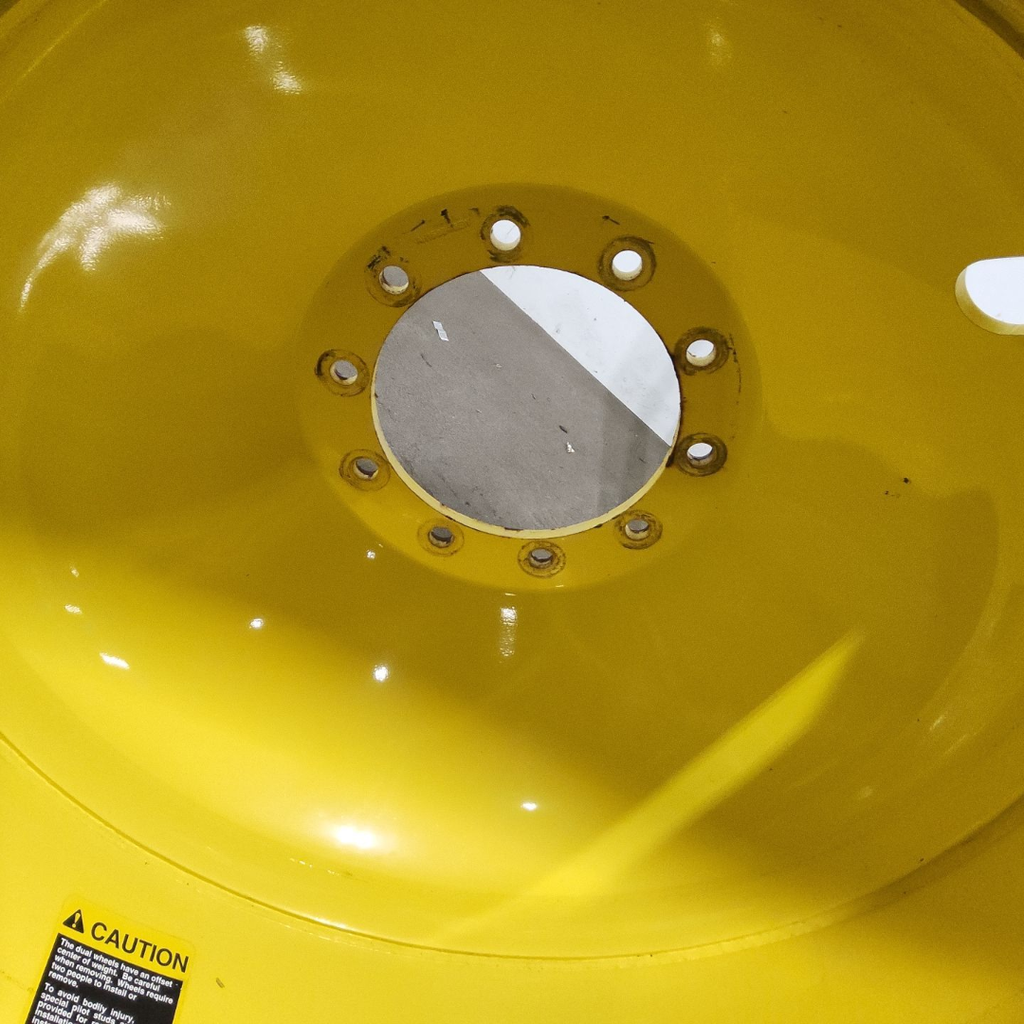 18"W x 42"D, John Deere Yellow 10-Hole Dolly Dual , -13.38" Offset