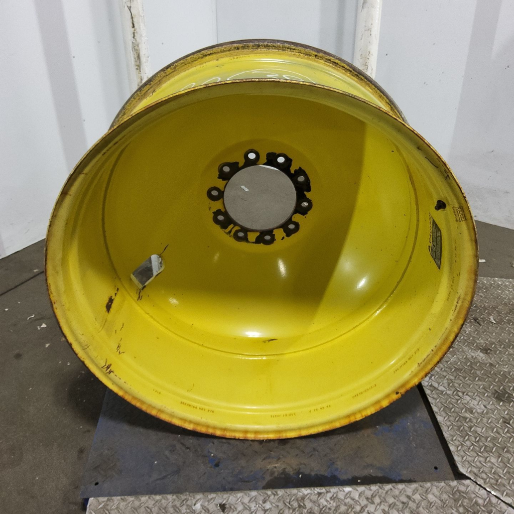 16"W x 38"D, John Deere Yellow 10-Hole Dolly Dual , -13" Offset